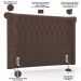 Cabeceira Cama Box King 195cm Estofada Meora P05 Veludo Marrom - Lyam Decor