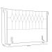 Cabeceira Cama Box King 195cm Estofada Meora P05 Veludo Marrom - Lyam Decor