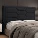 Cabeceira Cama Box King 195cm Estofada Nora P05 Veludo Preto - Lyam Decor