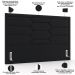 Cabeceira Cama Box King 195cm Estofada Nora P05 Veludo Preto - Lyam Decor