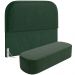 Cabeceira Cama Box King 195cm Lanna com Puff Recamier Doha W01 Couríssimo Verde - Lyam Decor