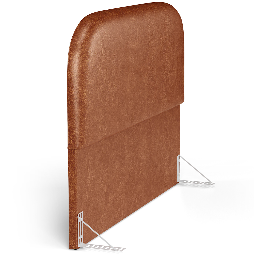 Cabeceira Cama Box King 195cm Orgânica Lanna W01 Couríssimo Camel - Lyam Decor