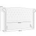 Cabeceira Cama Box King com Tachas 195 cm Sofia P05 Linho Creme - Lyam Decor