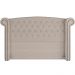 Cabeceira Cama Box King com Tachas 195 cm Sofia P05 Linho Cru - Lyam Decor