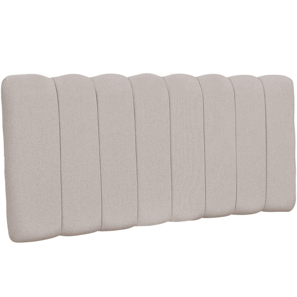 Cabeceira Cama Box Painel Casal 140 cm Dubai W01 Linho Bege - Lyam Decor