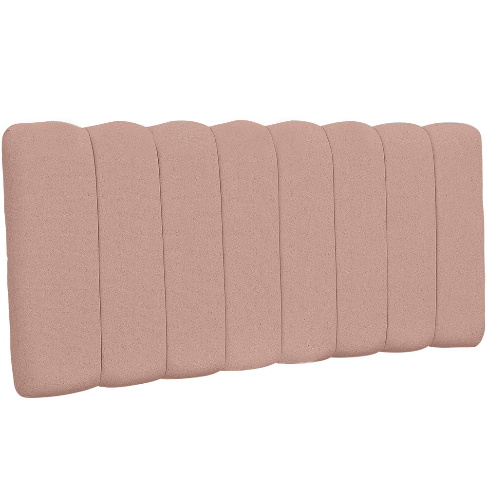 Cabeceira Cama Box Painel Casal 140 cm Dubai W01 Linho Rosê - Lyam Decor