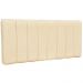Cabeceira Cama Box Painel Casal 140 cm Dubai W01 Suede Bege - Lyam Decor