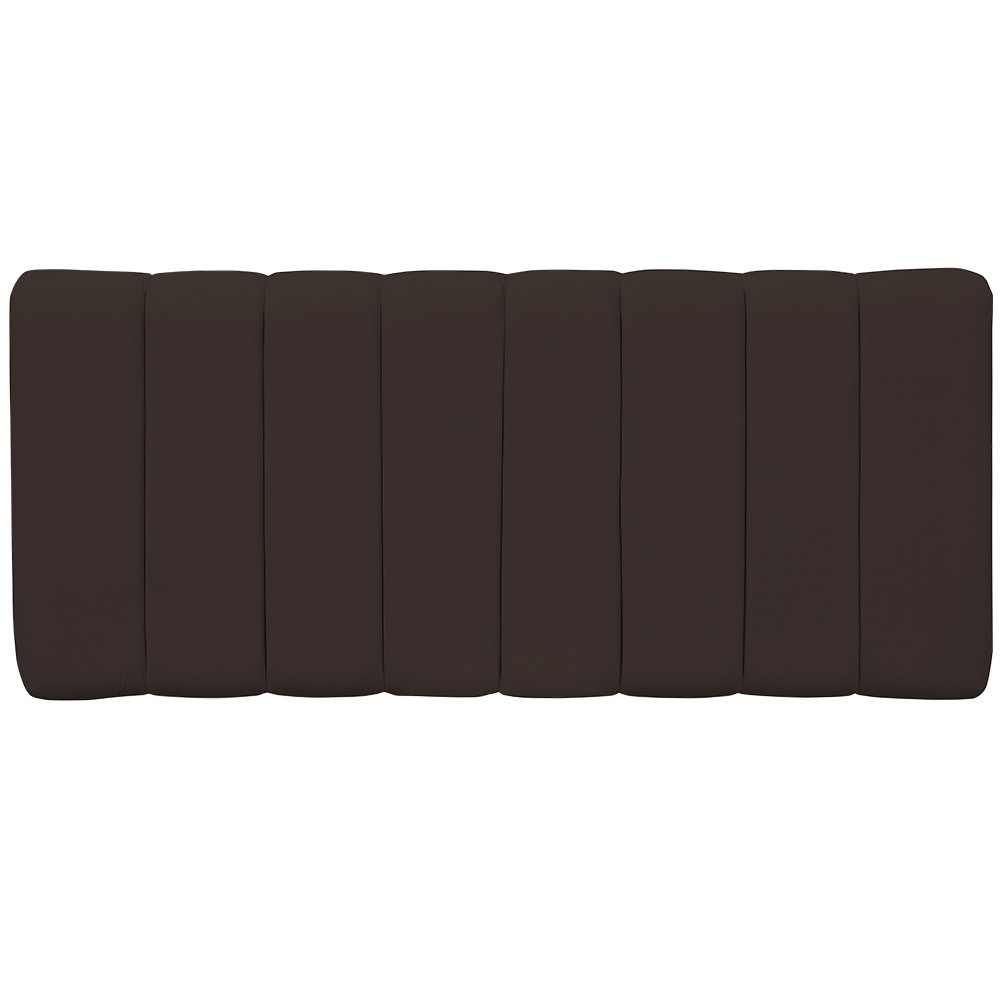 Cabeceira Cama Box Painel Casal 140 cm Dubai W01 Suede Marrom - Lyam Decor