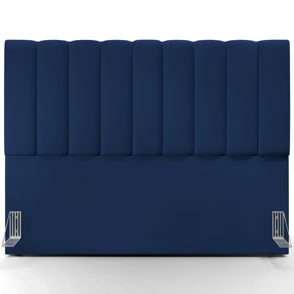 Cabeceira Cama Box Painel Casal Queen 160 cm Dália W01 Suede Azul Marinho - Lyam Decor