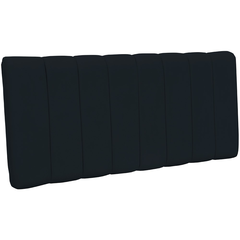 Cabeceira Cama Box Painel Casal Queen 160 cm Dubai W01 Suede Preto - Lyam Decor