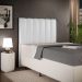 Cabeceira Cama Box Painel Solteiro 100 Cm Dália W01 Facto Cinza Metalizado - Lyam Decor