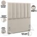 Cabeceira Cama Box Painel Solteiro 100 Cm Dália W01 Facto Pérola Metalizado - Lyam Decor
