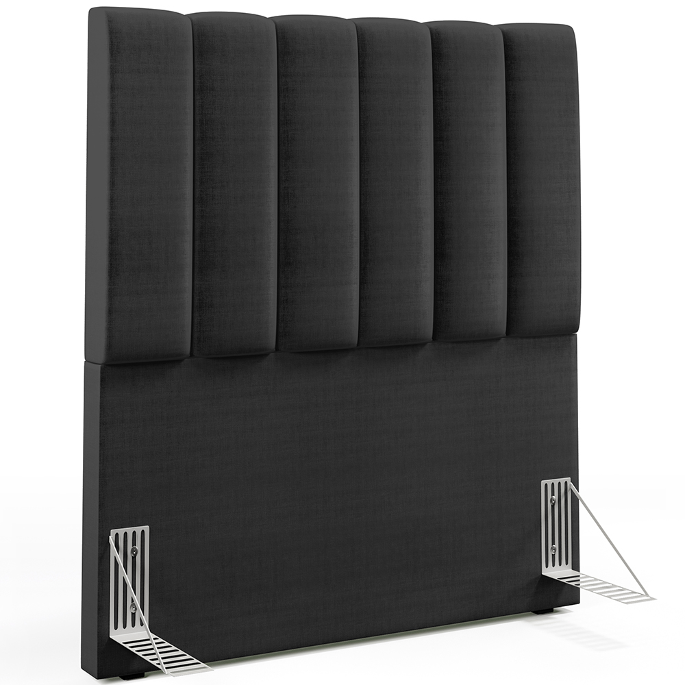 Cabeceira Cama Box Painel Solteiro 100 Cm Dália W01 Facto Preto Metalizado - Lyam Decor