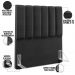 Cabeceira Cama Box Painel Solteiro 100 Cm Dália W01 Facto Preto Metalizado - Lyam Decor
