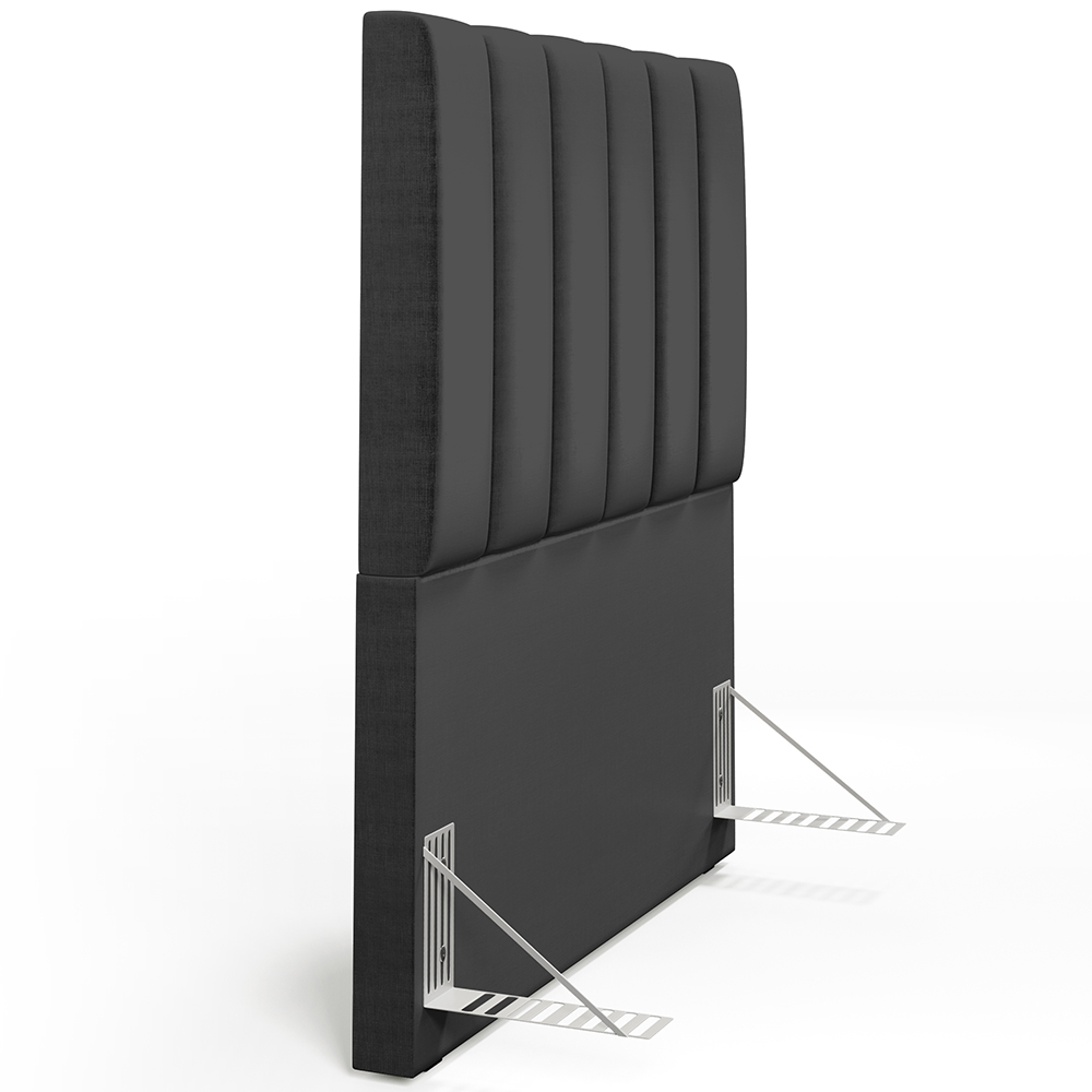 Cabeceira Cama Box Painel Solteiro 100 Cm Dália W01 Facto Preto Metalizado - Lyam Decor