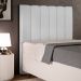 Cabeceira Cama Box Painel Solteiro 100 cm Dália W01 Linho Cinza - Lyam Decor