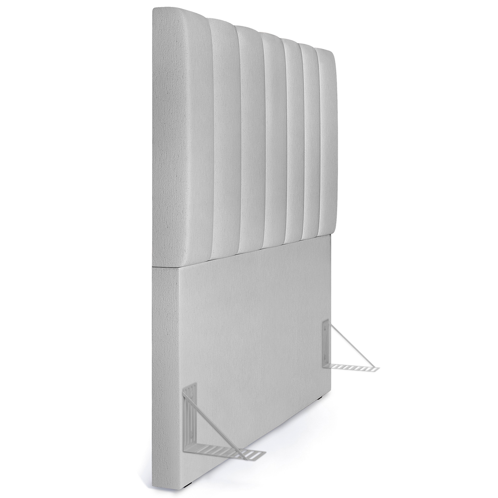 Cabeceira Cama Box Painel Solteiro 100 cm Dália W01 Linho Cinza - Lyam Decor