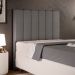 Cabeceira Cama Box Painel Solteiro 100 cm Dália W01 Linho Cinza Escuro - Lyam Decor