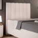 Cabeceira Cama Box Painel Solteiro 100 cm Dália W01 Linho Cru - Lyam Decor