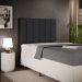 Cabeceira Cama Box Painel Solteiro 100 cm Dália W01 Poliéster Preto - Lyam