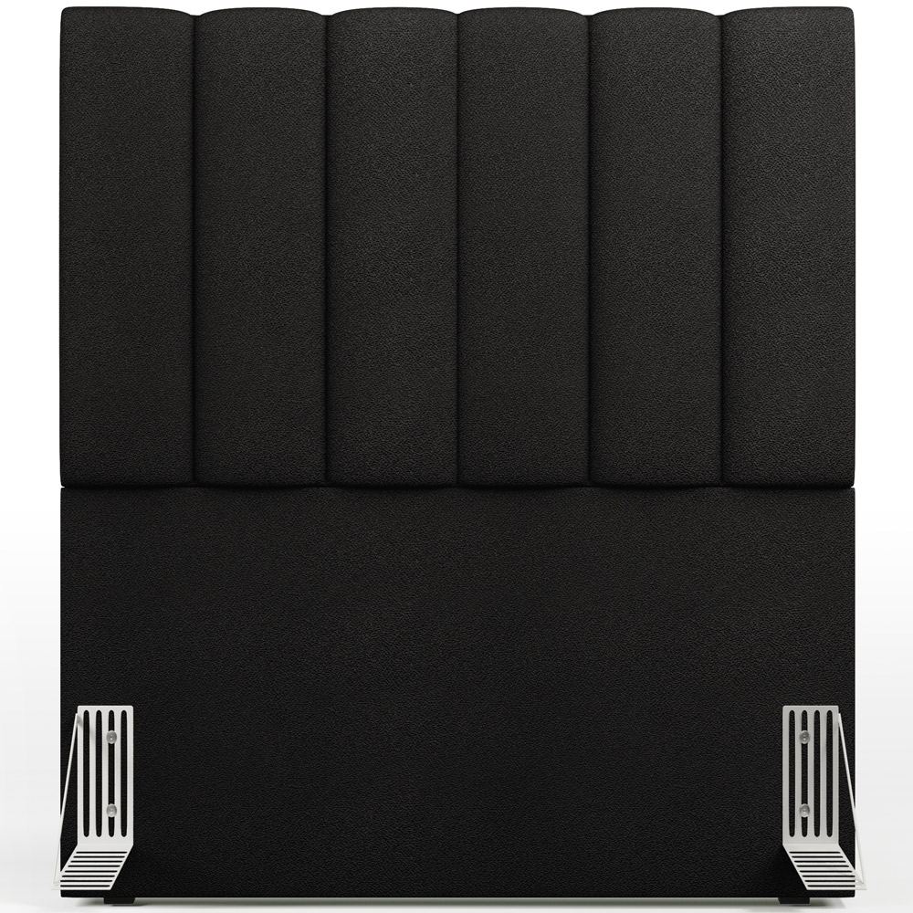 Cabeceira Cama Box Painel Solteiro 100 cm Dália W01 Poliéster Preto - Lyam