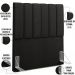 Cabeceira Cama Box Painel Solteiro 100 cm Dália W01 Poliéster Preto - Lyam