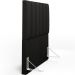Cabeceira Cama Box Painel Solteiro 100 cm Dália W01 Poliéster Preto - Lyam