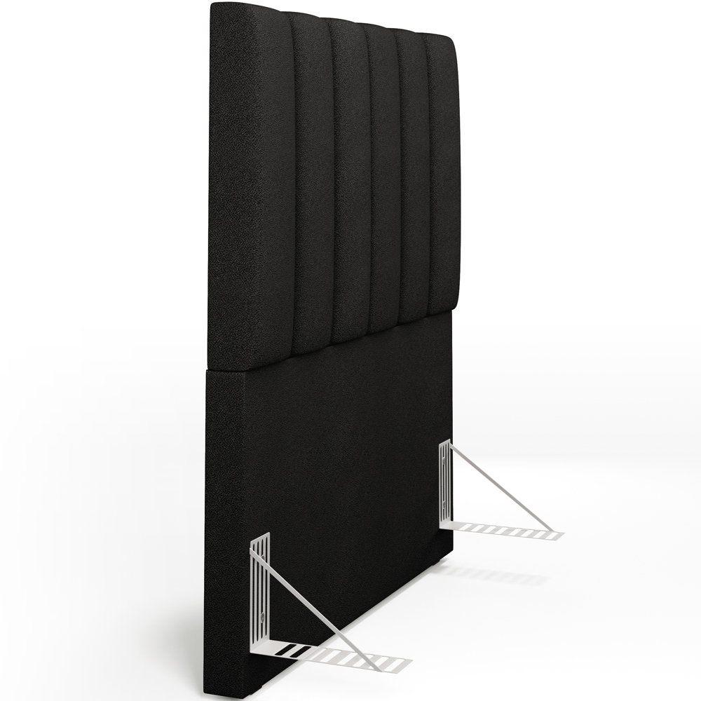 Cabeceira Cama Box Painel Solteiro 100 cm Dália W01 Poliéster Preto - Lyam
