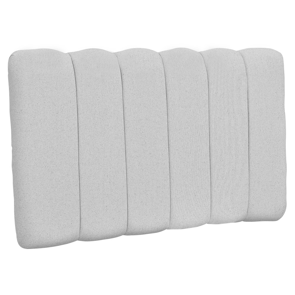 Cabeceira Cama Box Painel Solteiro 100 cm Dubai W01 Linho Cinza  - Lyam Decor
