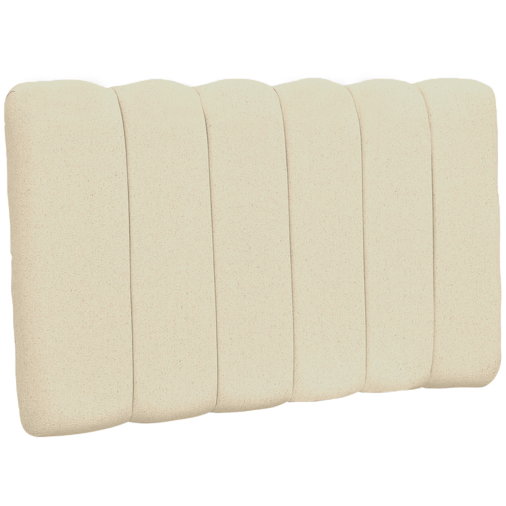 Cabeceira Cama Box Painel Solteiro 100 cm Dubai W01 Linho Cru  - Lyam Decor