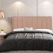 Cabeceira Cama Box Painel Solteiro 100 cm Dubai W01 Linho Rosê  - Lyam Decor