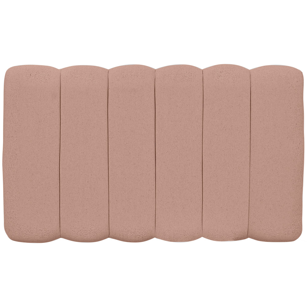 Cabeceira Cama Box Painel Solteiro 100 cm Dubai W01 Linho Rosê  - Lyam Decor