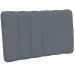 Cabeceira Cama Box Painel Solteiro 100 cm Dubai W01 Suede Cinza - Lyam Decor