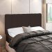 Cabeceira Cama Box Painel Solteiro 100 cm Dubai W01 Suede Marrom - Lyam Decor