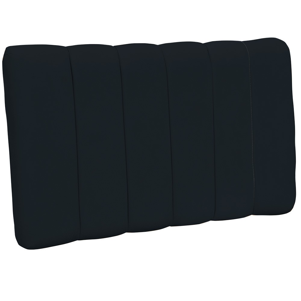 Cabeceira Cama Box Painel Solteiro 100 cm Dubai W01 Suede Preto - Lyam Decor