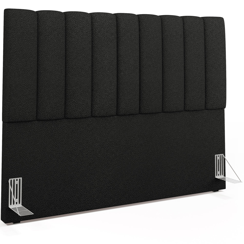 Cabeceira Cama Box Queen 160 cm Dália W01 Poliéster Preto - Lyam