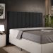 Cabeceira Cama Box Queen 160 cm Dália W01 Poliéster Preto - Lyam