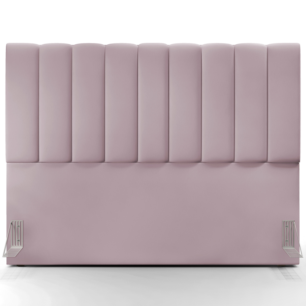 Cabeceira Cama Box Queen 160 cm Dália W01 Suede Rosê - Lyam Decor