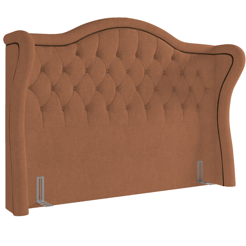 Cabeceira Cama Box Queen 160 cm P05 Lisboa Bouclê Terracota - Lyam Decor