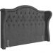 Cabeceira Cama Box Queen 160 cm P05 Lisboa Linho Cinza Escuro - Lyam Decor