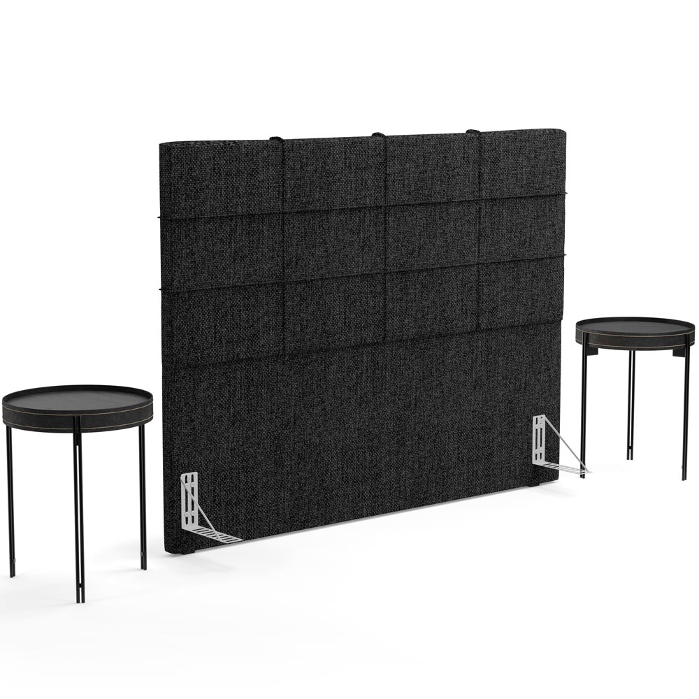 Cabeceira Cama Box Queen 160 cm Roma W01 Linho Chumbo - Lyam