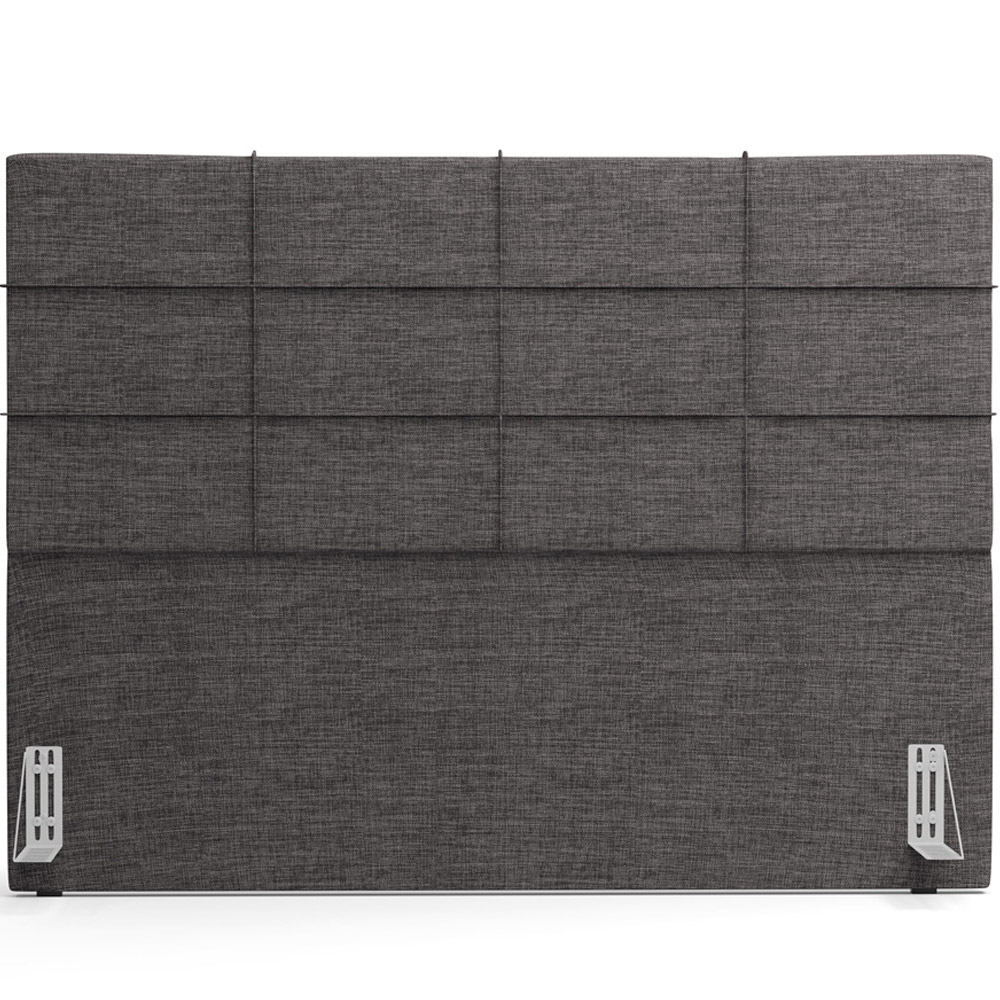 Cabeceira Cama Box Queen 160 cm Roma W01 Linho Cinza Escuro - Lyam