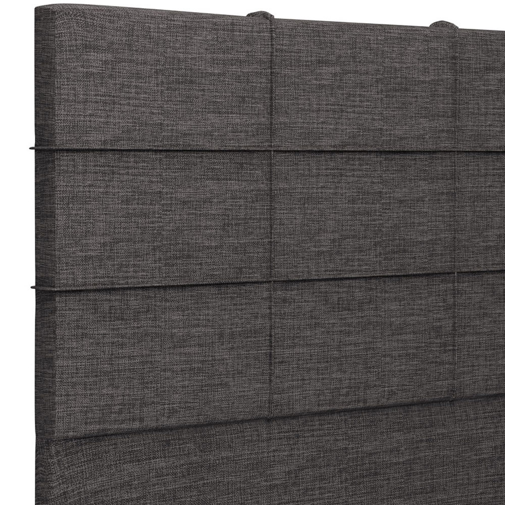 Cabeceira Cama Box Queen 160 cm Roma W01 Linho Cinza Escuro - Lyam