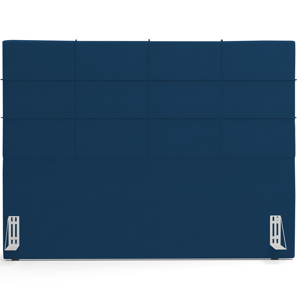 Cabeceira Cama Box Queen 160 cm Roma W01 Suede Azul Marinho - Lyam