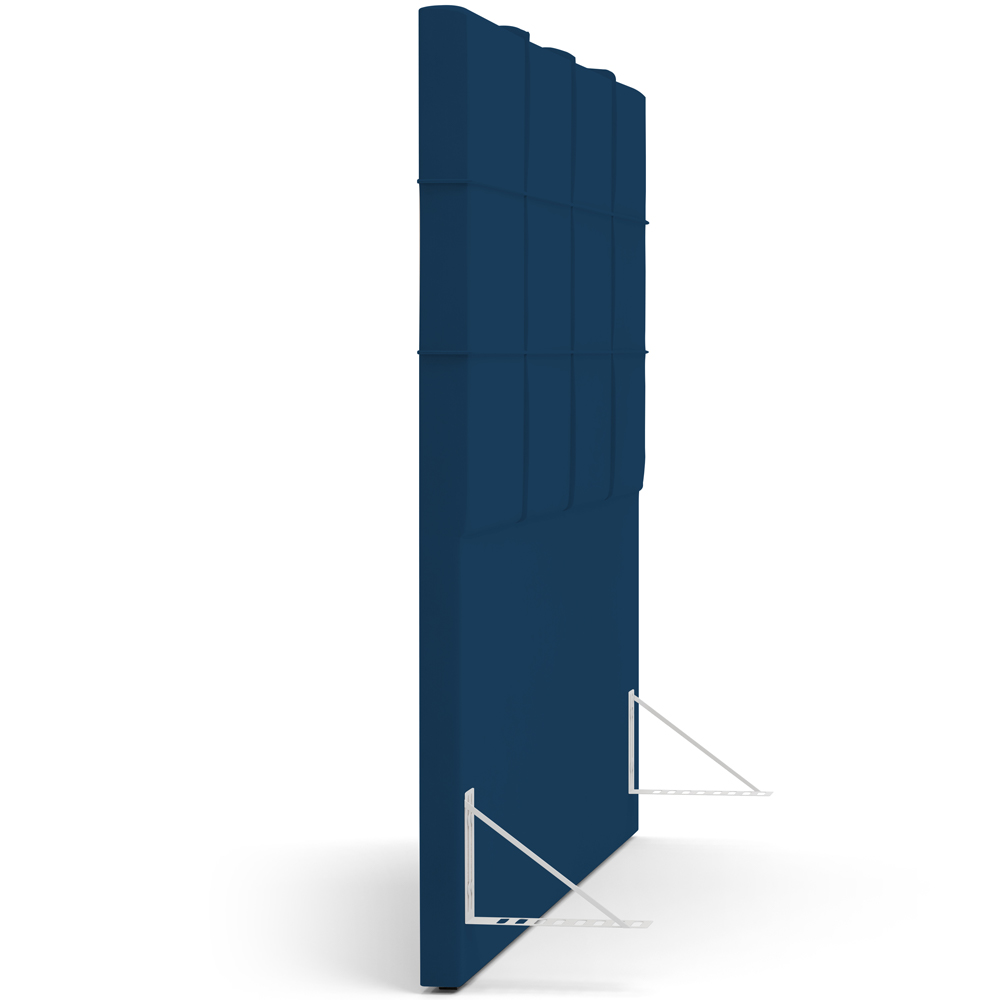 Cabeceira Cama Box Queen 160 cm Roma W01 Suede Azul Marinho - Lyam