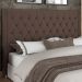 Cabeceira Cama Box Queen 160cm Estofada Frizza P05 Veludo Marrom - Lyam Decor