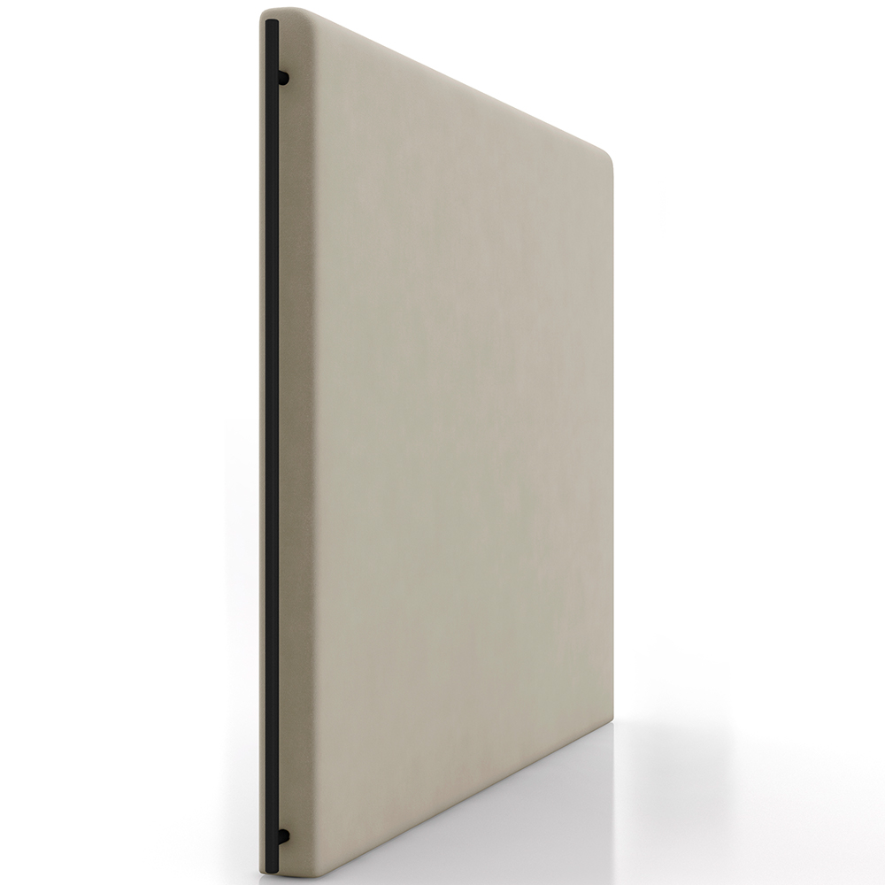 Cabeceira Cama Box Queen 160cm Estofada Goya P05 Suede Bege - Lyam Decor