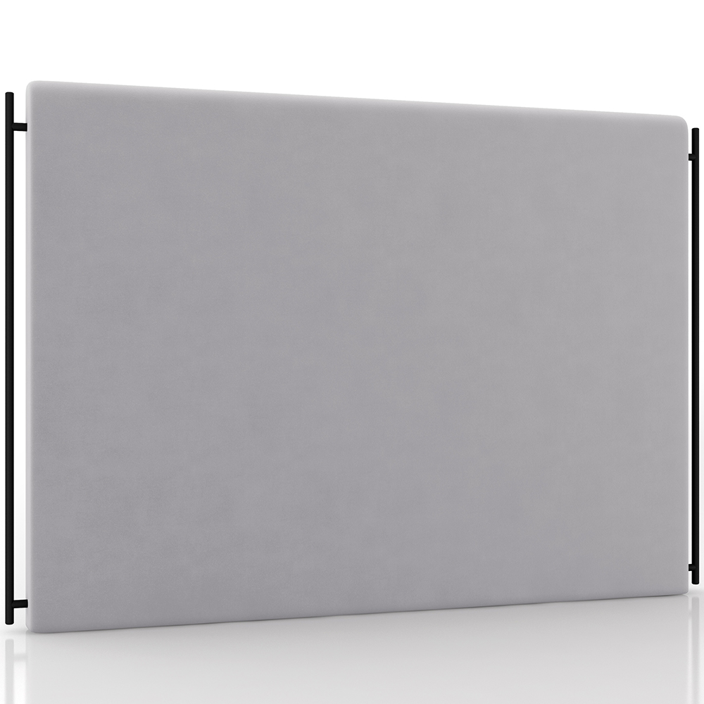 Cabeceira Cama Box Queen 160cm Estofada Goya P05 Veludo Cinza - Lyam Decor