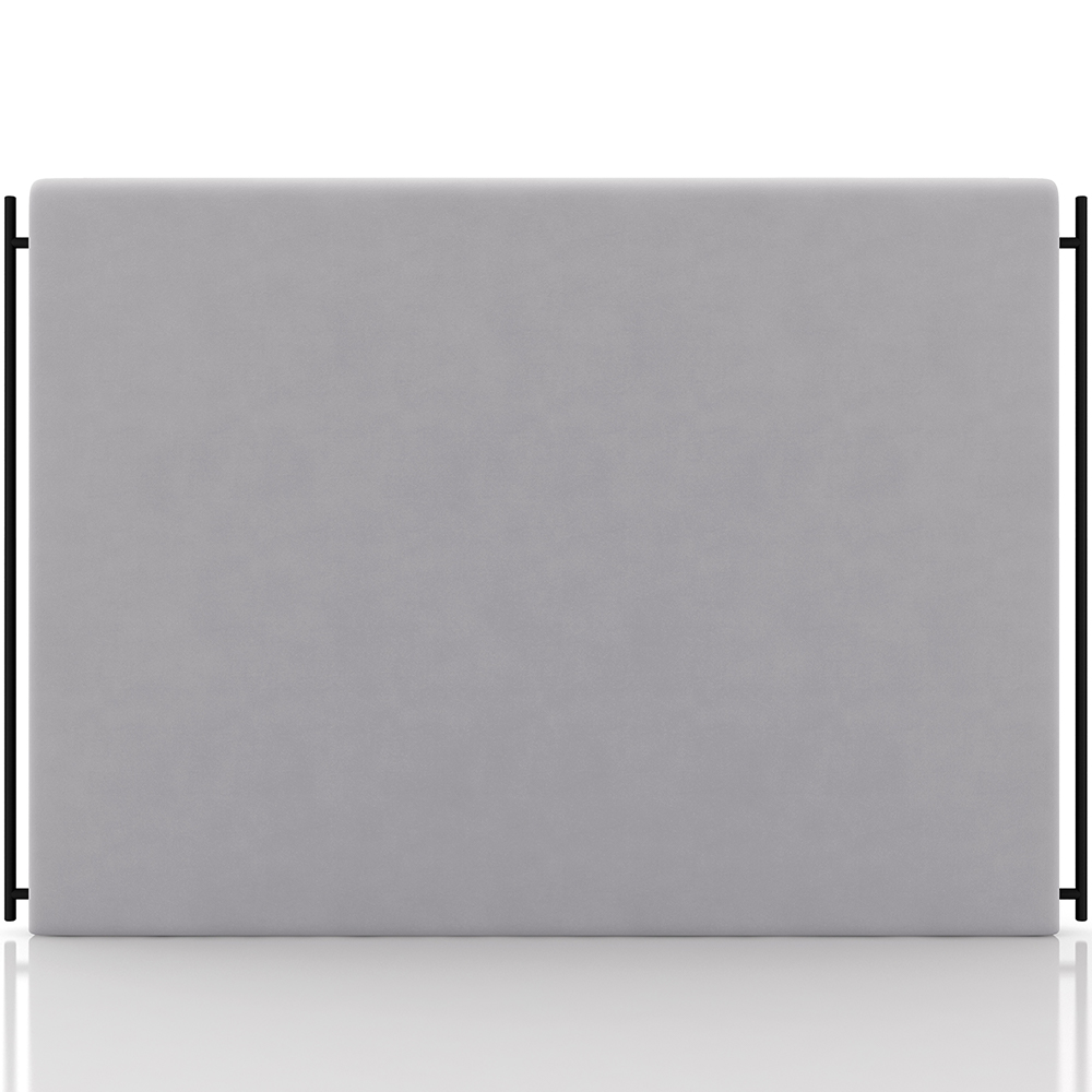 Cabeceira Cama Box Queen 160cm Estofada Goya P05 Veludo Cinza - Lyam Decor