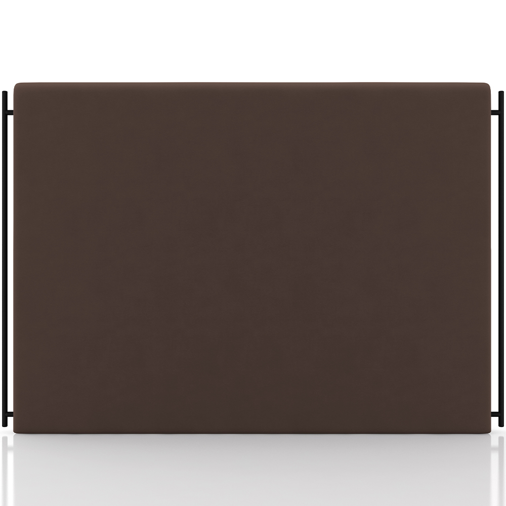 Cabeceira Cama Box Queen 160cm Estofada Goya P05 Veludo Marrom - Lyam Decor